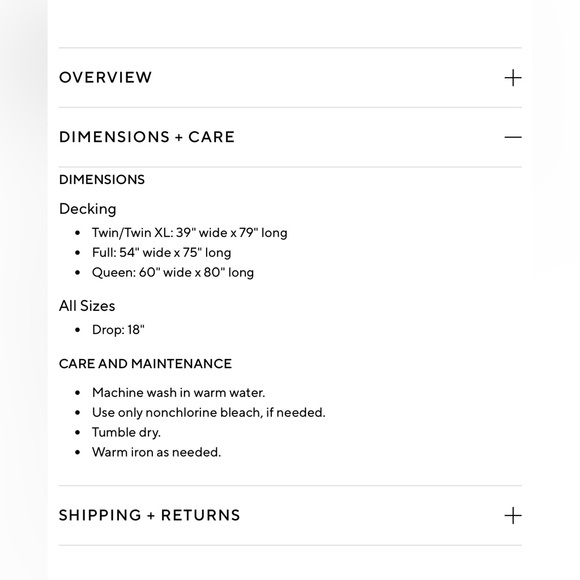 Classic Neutral Cotton Bed Skirt Pottery Barn Teen- NWOT - Picture 4 of 4